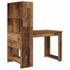 vidaXL Desk with Shelf Old Wood 122 x 67 x 145 cm Engineered Wood