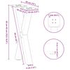 vidaXL Coffee Table Legs X-Shaped 2 pcs Anthracite 38x(42-43) cm Steel