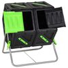 vidaXL Tumbling Composter Dual Chamber 63x60x74 cm 140 L Polypropylene