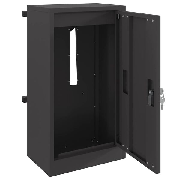 vidaXL Mailbox Black 30 x 23 x 55 cm Steel