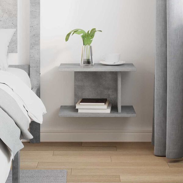 vidaXL Bedside Table Concrete Grey 40 x 30 x 25 cm Engineered Wood