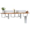 vidaXL Basin Shelf Wall Mounted Steel and Solid Wood Acacia