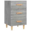 vidaXL Bedside Cabinet Grey Sonoma 40x40x66 cm Engineered Wood