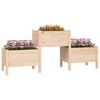 vidaXL Planter 178.5x44x75 cm Solid Wood Pine