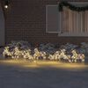 vidaXL LED Reindeers with 40 LEDs 7 pcs Gold PET
