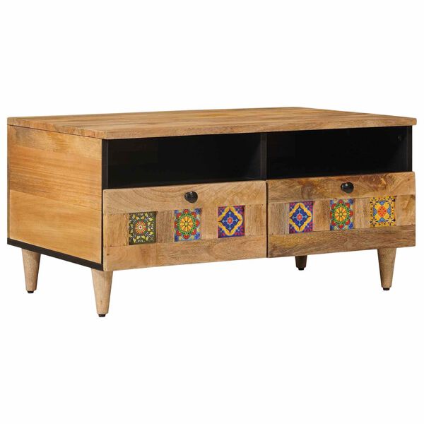 vidaXL Coffee Table Natural 80 x 54 x 40 cm Solid Mango Wood