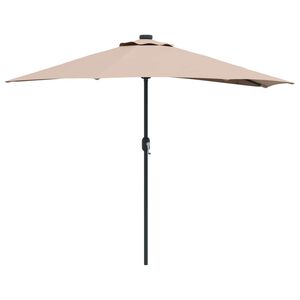 vidaXL Garden Parasol Taupe 294 x 150 x 224 cm Polyester and Steel