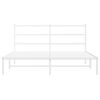 vidaXL Metal Bed Frame without Mattress with Headboard White 150x200cm
