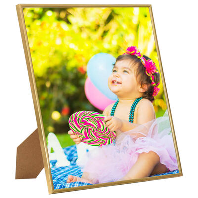 vidaXL Photo Frames Collage 3 pcs for Wall or Table Gold 20x20 cm MDF
