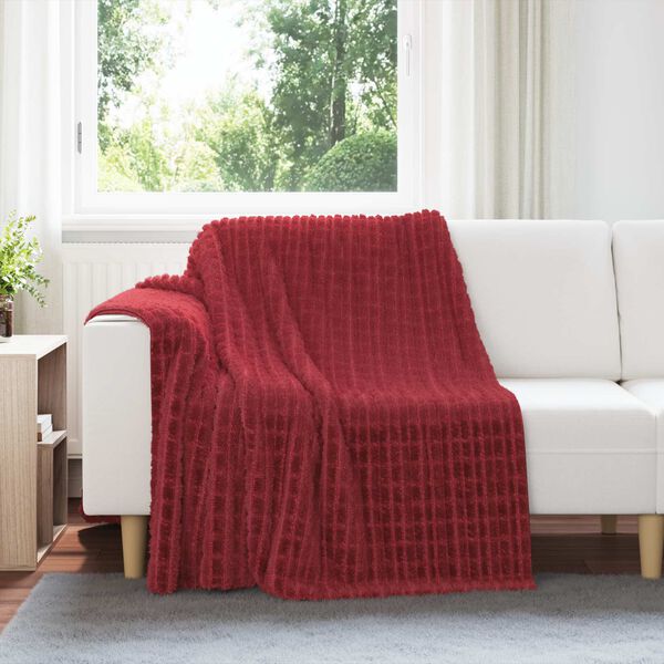vidaXL Throw Blankets 6 pcs Bordeaux Red 200 x 150 cm Fleece