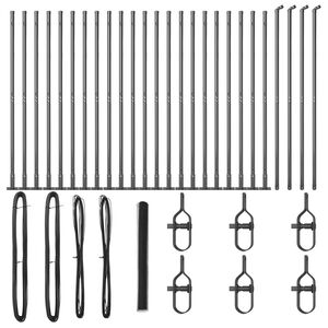 vidaXL Welded Wire Fence with Concrete Base 50 x 1.6 m (W x H)