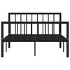 vidaXL Bed Frame without Mattress Black Metal 120x200 cm