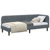 vidaXL Corner Bed Frame with Headboard Dark Grey 80 x 200 cm Velvet