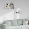 vidaXL Wall Shelf 2 pcs White Marble 80 x 9 x 3 cm Engineered Wood