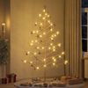 vidaXL Wooden Christmas Tree with Stand Natural 210 cm Solid pine wood