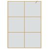 vidaXL Walk-in Shower Wall Gold 140 x 195 cm Tempered Glass