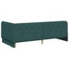 vidaXL Corner Bed Frame with Headboard Dark Green 90 x 200 cm Fabric