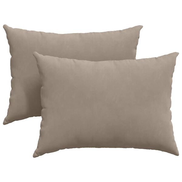 vidaXL Sofa Pillows 2 pcs Taupe 70 x 50 cm Fabric