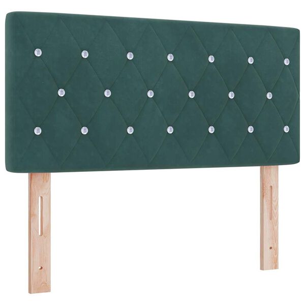 vidaXL Headboard with Headboard Dark Green 90 cm Faux Leather