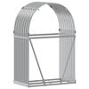 vidaXL Log Holder Light Grey 80x45x120 cm Galvanised Steel