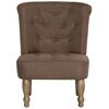 vidaXL French Chairs 2 pcs Brown Fabric