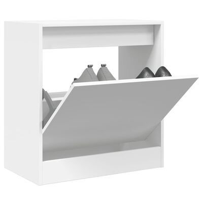 vidaXL Shoe Cabinet White 60x34x63.5 cm Engineered Wood