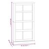 vidaXL 4-Tier Bookcase Mexican Pine Corona Range White 80x29x150 cm