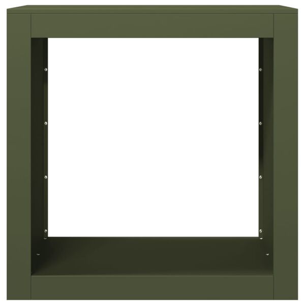 vidaXL Firewood Rack Green 60x40x60 cm Steel