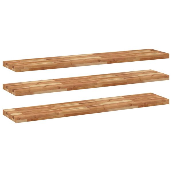 vidaXL Floating Shelves 3 pcs 120x30x4 cm Oil Finished Solid Wood Acacia
