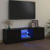 vidaXL TV Cabinet with LED Lights Black 120x30x36 cm