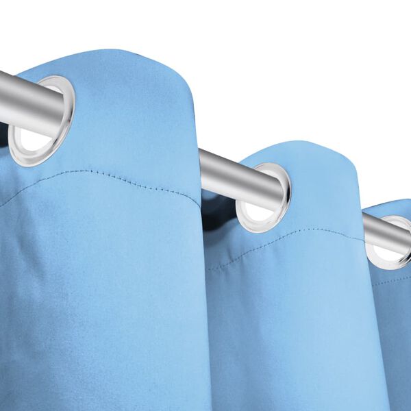 vidaXL Blackout Curtains 2 pcs with Metal Eyelets 135x175 cm Turquoise