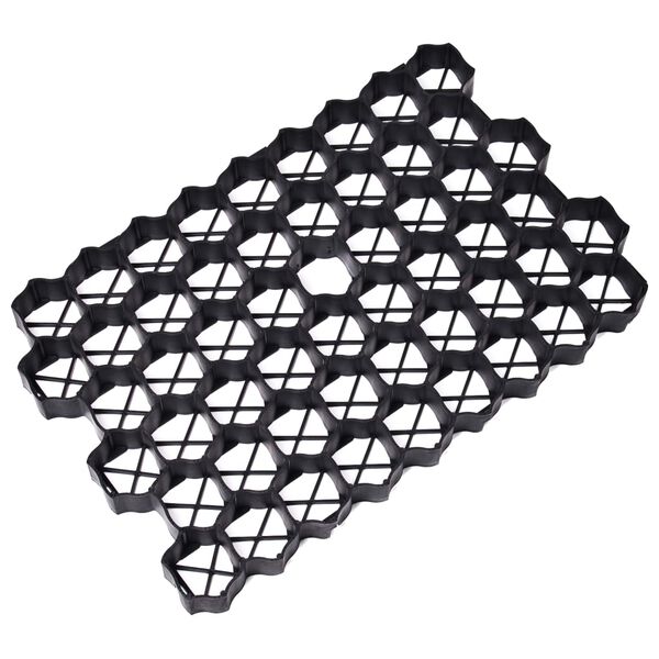 vidaXL Grass Grids 16 pcs Black 60x40x3 cm Plastic