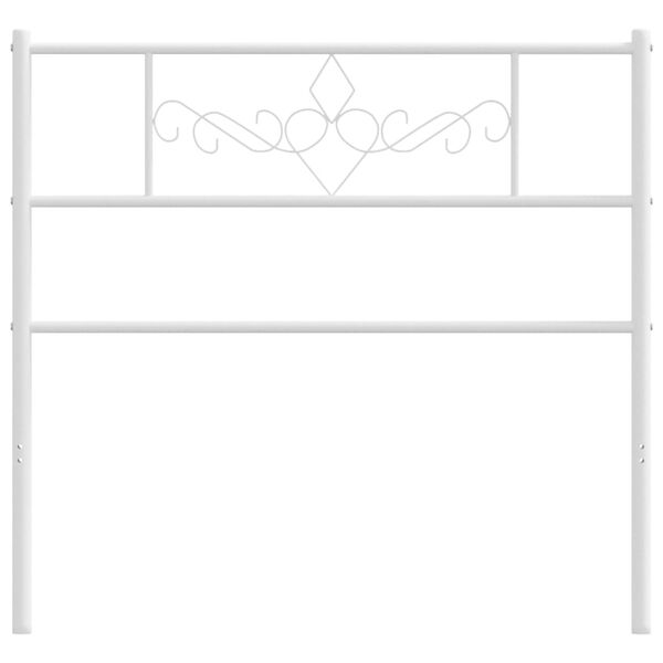 vidaXL Metal Replace Headboard White 90 cm