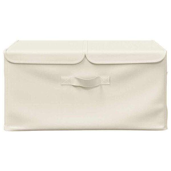 vidaXL Storage Box Fabric 50x30x25 cm Cream