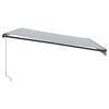 vidaXL Manual Retractable Awning Anthracite and White 450x350 cm