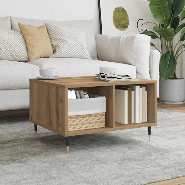 vidaXL Coffee Table Artisan Oak 60x50x36.5 cm Engineered Wood