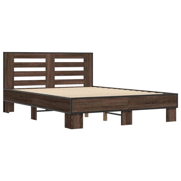 vidaXL Bed Frame without Mattress Brown Oak 120x190 cm Small Double