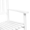 vidaXL Rocking Chair with Foldable Table White Solid Wood Poplar