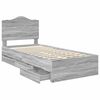 vidaXL Bed Frame with Drawer Grey Sonoma 75 x 190 cm Engineer Wood