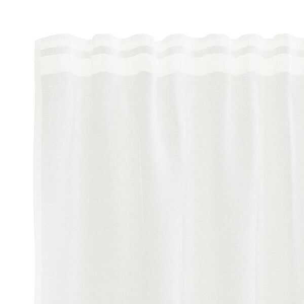 vidaXL Lace Curtain with Curtains Floral White 80 x 200 cm Polyester