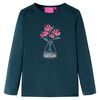 vidaXL Kids' T-shirt with Long Sleeves Dark Green 116