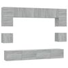 vidaXL 8 Piece TV Cabinet Set Grey Sonoma Engineered Wood