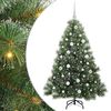 vidaXL Artificial Christmas Tree with 150 LEDs Green 150 cm PE and PVC