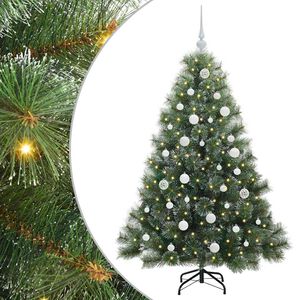 vidaXL Artificial Christmas Tree with 150 LEDs Green 150 cm PE and PVC