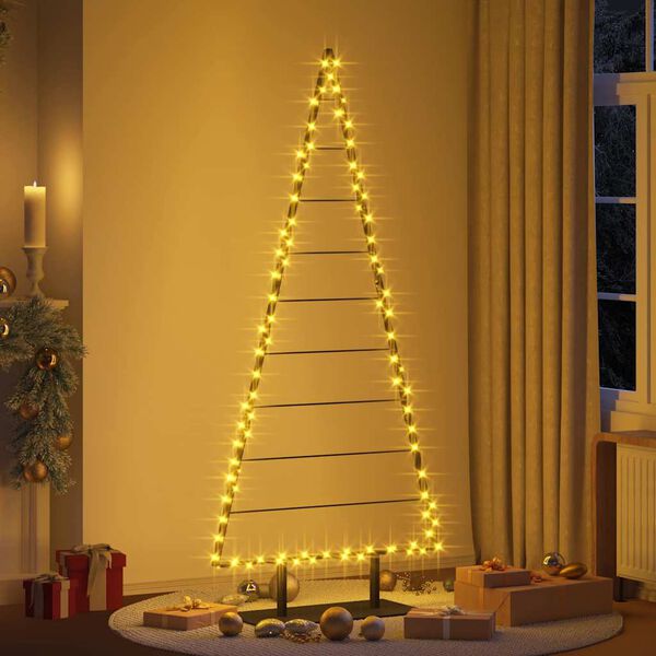 vidaXL Metal Christmas Tree with Stand Black 210 cm Steel
