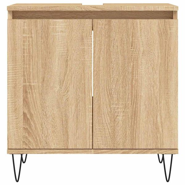 vidaXL Bathroom Cabinet Sonoma Oak 58x33x60 cm Engineered Wood