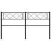 vidaXL Metal Headboard Black 140 cm