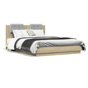 vidaXL Bed Frame without Mattress Sonoma Oak 120x200 cm