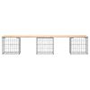 vidaXL Garden Bench Gabion Design 203x44x42 cm Solid Wood Pine