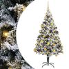 vidaXL Artificial Christmas Tree with 300 LEDs with Stand White 180 cm